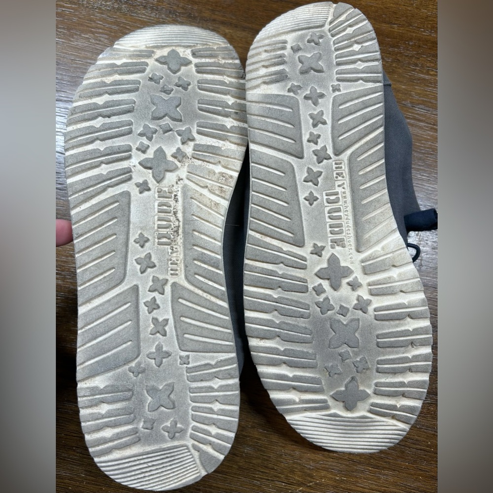 Hey Dude Size 10 Wendy Chambray Navy White (Grey) Shoes - Picture 6 of 6
